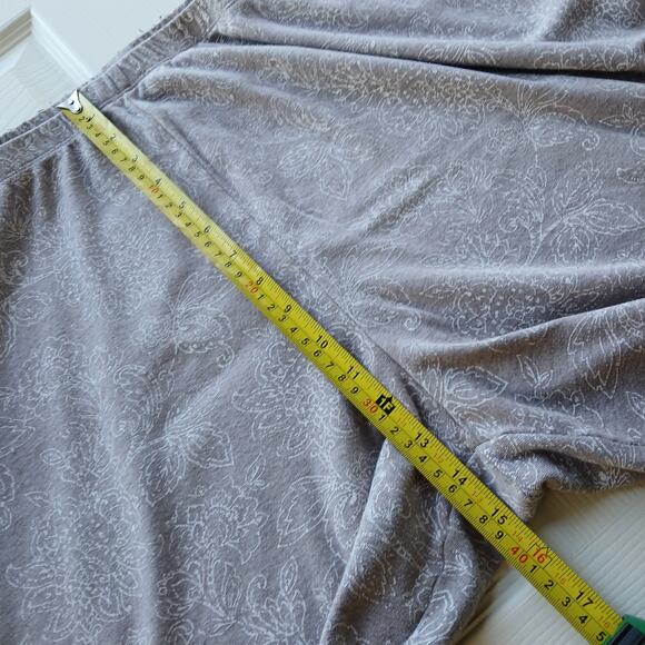 Tan Floral Print Pajama Pants 3X loungewear comfort sleepwear POCKETS plus size - Picture 10 of 12